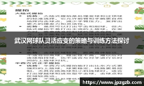 武汉网球队灵活应变的策略与训练方法探讨